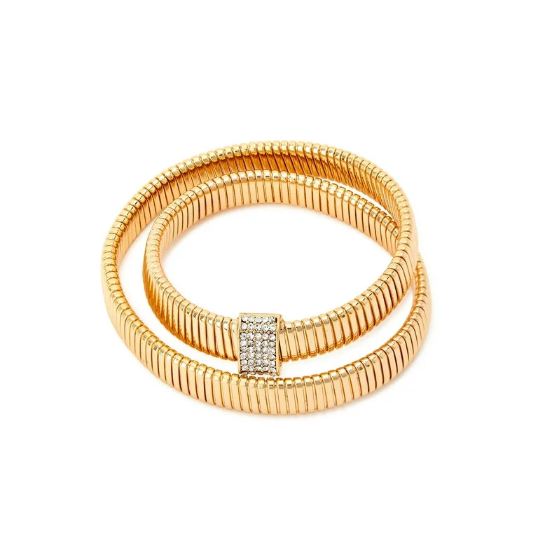 Sofia Vergara Women’s Gold-Tone Double Wrap Band Bracelet | Walmart (US)