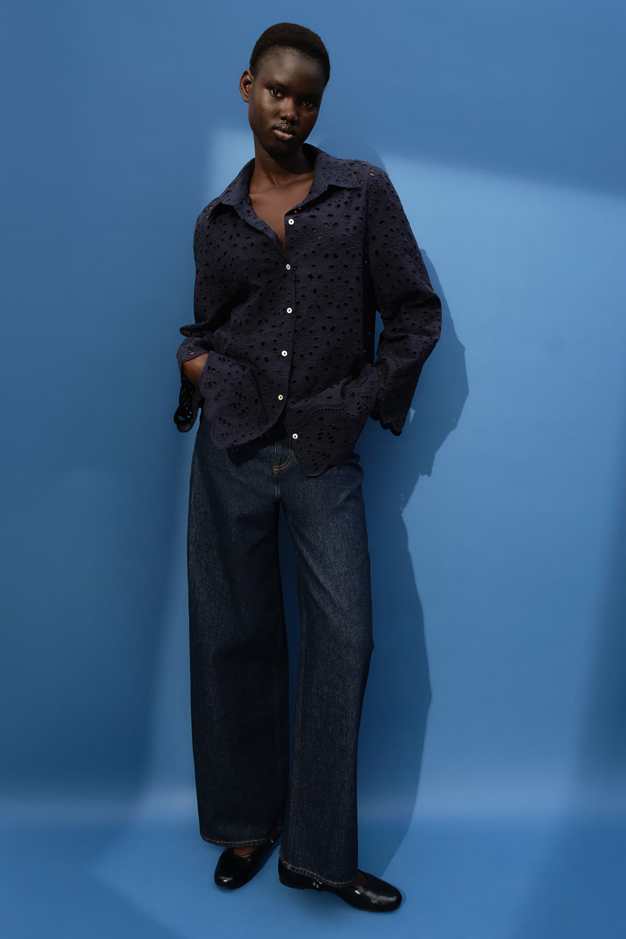 Eyelet Embroidered Shirt | H&M (US + CA)