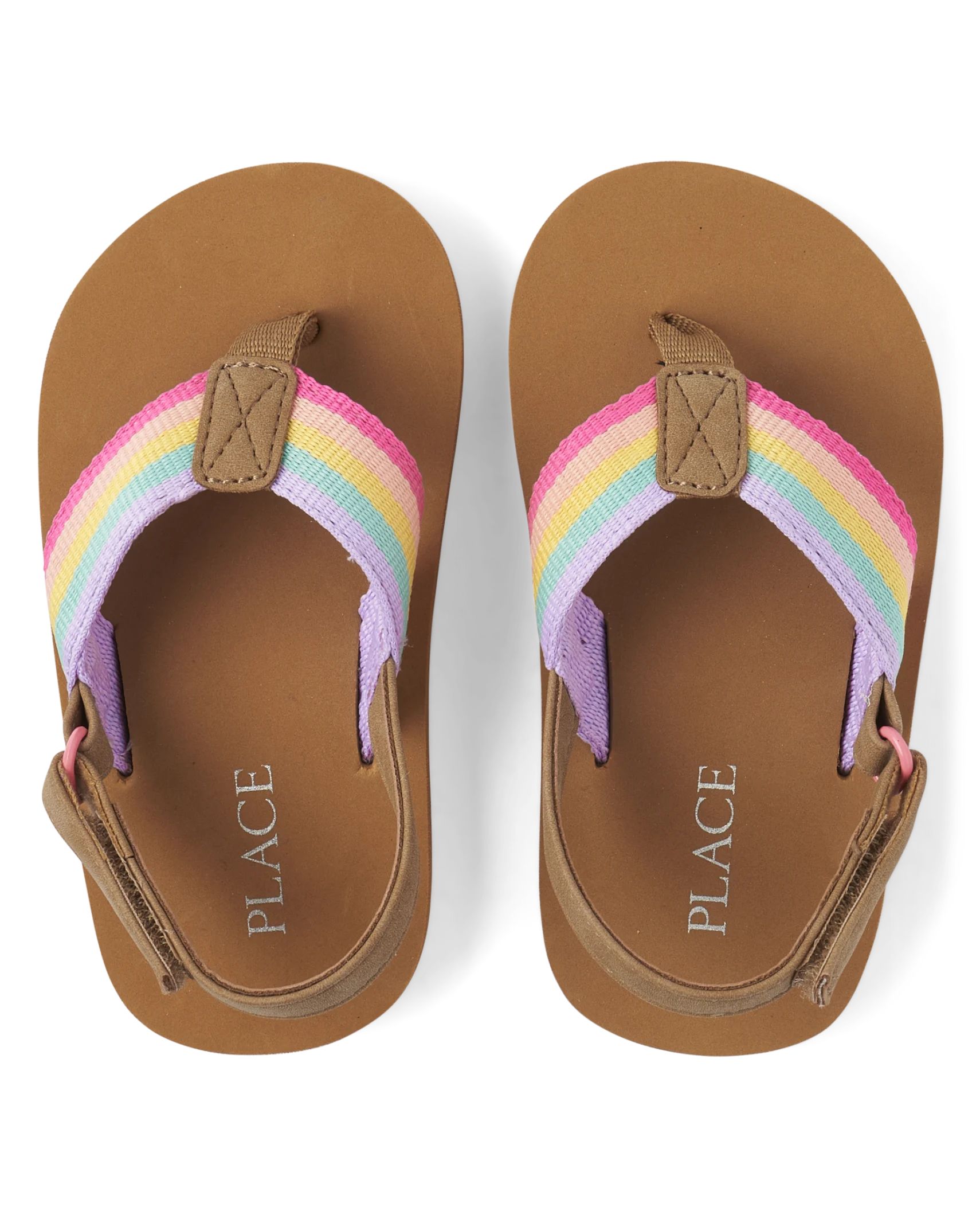 Toddler Girls Rainbow Flip Flops | The Children's Place  - MULTI CLR | The Children's Place