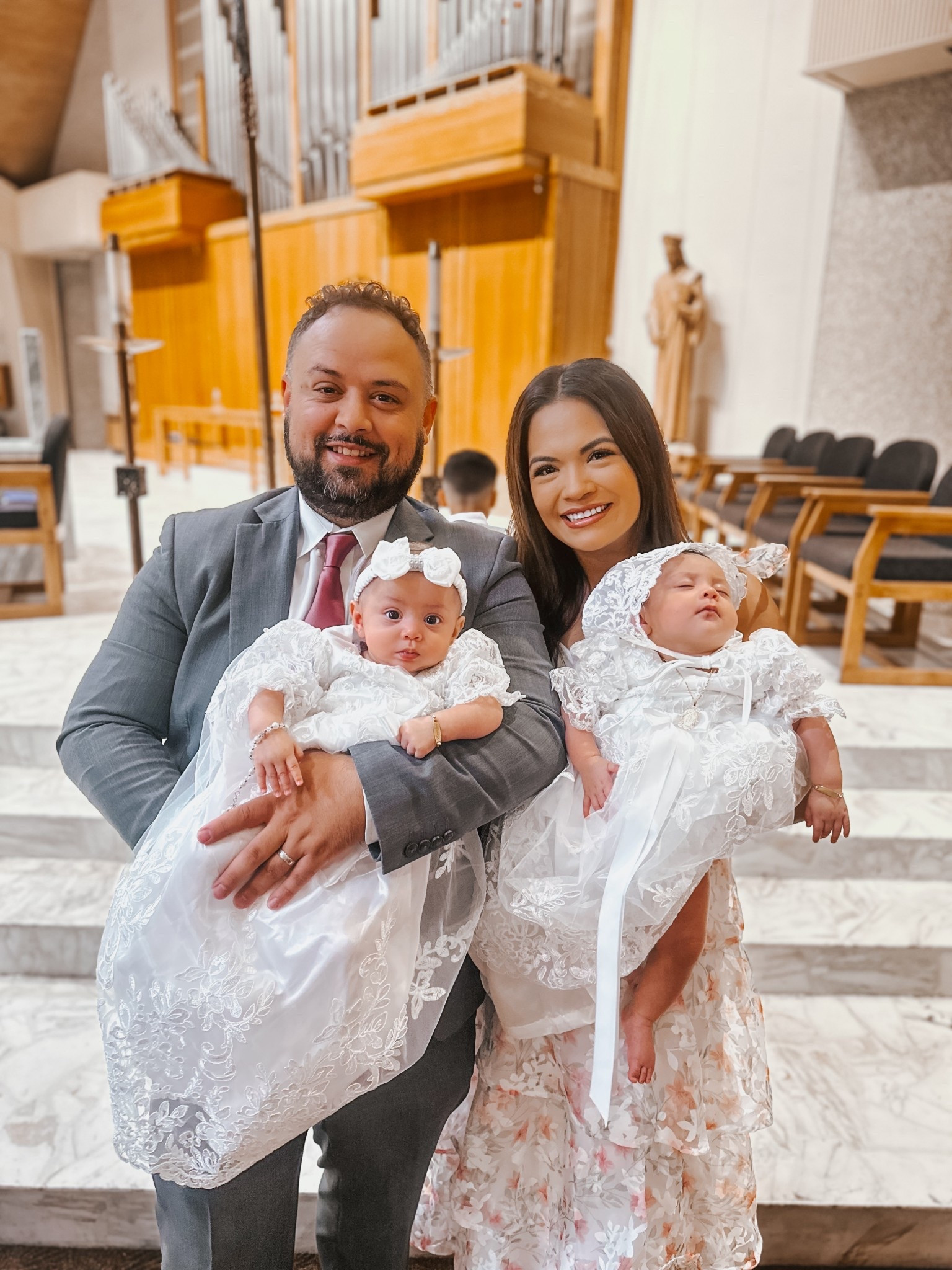 Our baby girls looked like little angels in their stunning baptism dresses 🤍 We went with traditional long gowns for the church ceremony and changed them into shorter ones for the party so they could stay cool and comfy — it was such a hot day! I also linked my dress (super comfy and currently on sale!) and the cutest little suits for my toddler boys. They all looked so adorable for this special day that we’ll cherish forever ✨👼🏻

#TwinGirls #GirlMomLife #BaptismDay #ChristeningStyle #TwinBaptism #MotherhoodMoments #GirlThemedParty #PartyDresses #BaptismOutfits #BaptismLookbook #MomLifeUnfiltered #MomStyle #MatchingWithMyGirls #CatholicBaptism #SpecialOccasionStyle #ToddlerStyle #TwinLife #BaptismCelebration #MomOfGirls #BaptismParty

#LTKWedding #LTKKids #LTKBaby