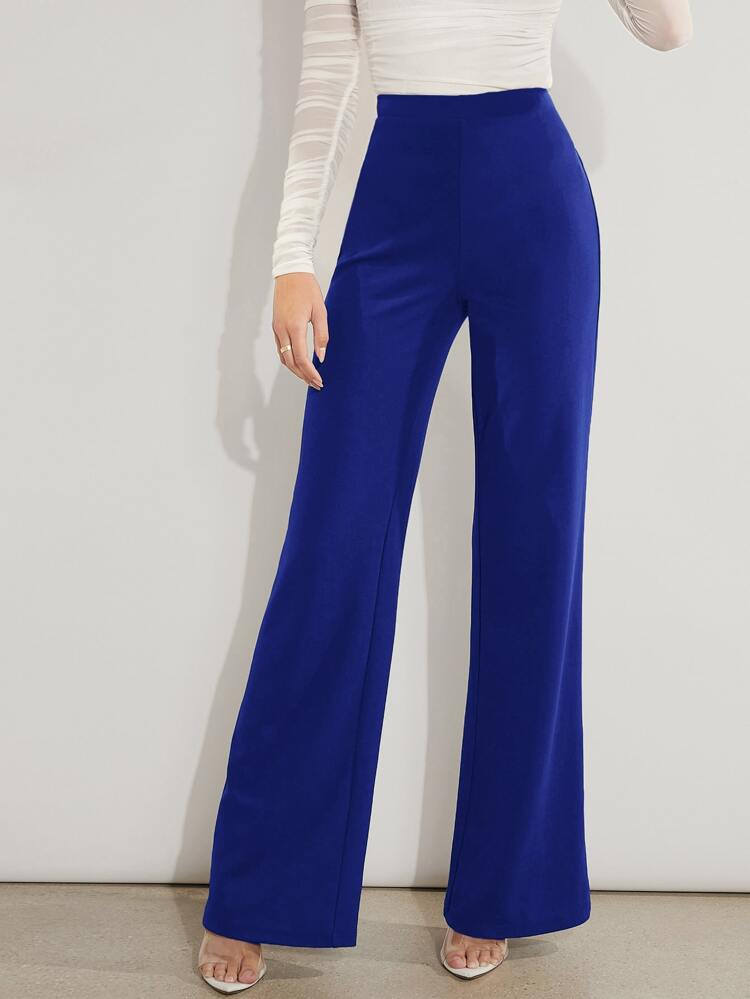 SHEIN Clasi Solid High Waist Wide Leg Pants | SHEIN