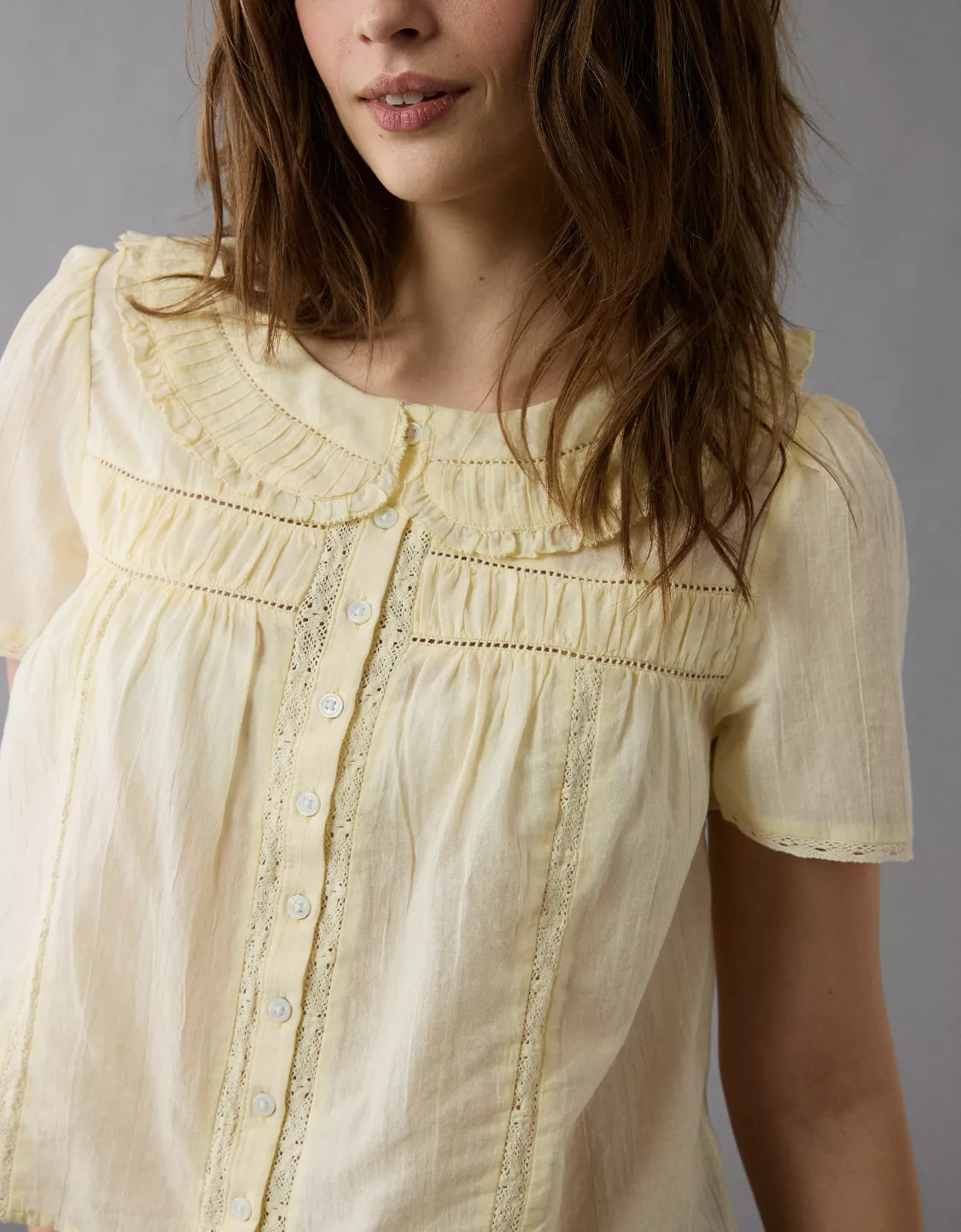 AE Collared Pintuck Blouse | American Eagle Outfitters (US & CA)
