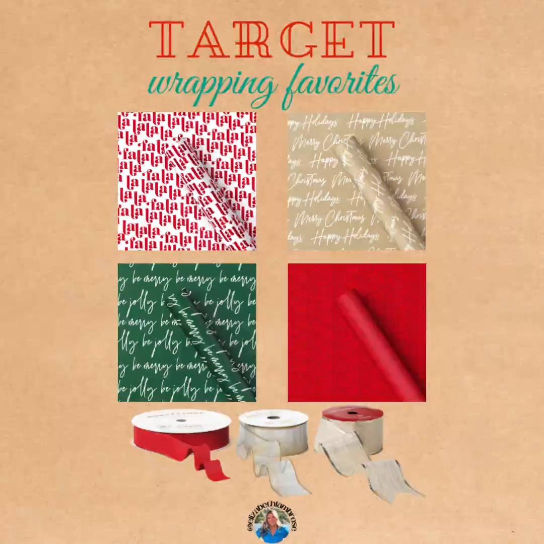 target wrapping paper and bow finds! 
i always love targets wrapping paper choices! 


#LTKHoliday #LTKGiftGuide #LTKU