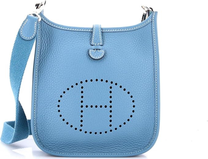 Amazon.com: Hermès, Pre-Loved Evelyne Bag Gen III Clemence TPM, Bleu Jean : Amazon Luxury | Amazon (US)