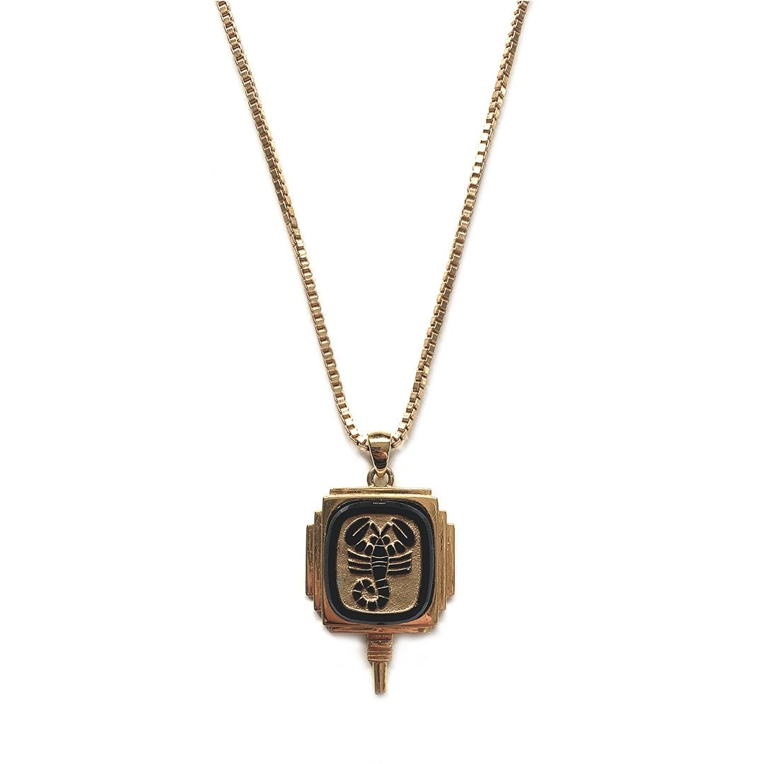 Art Deco Zodiac Pendant Necklace | Erin Fader Jewelry Design