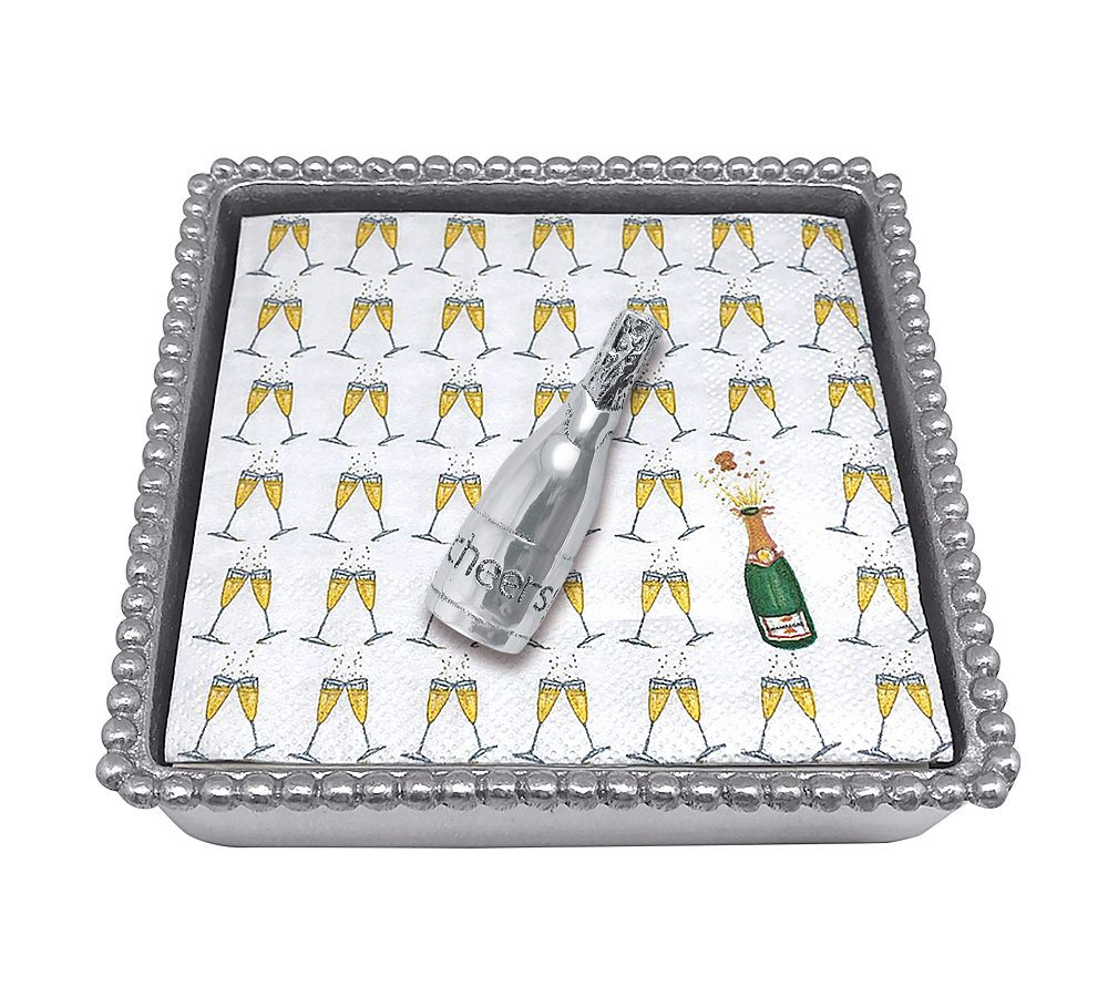 Champagne Recycled Aluminum Napkin Holder with Napkins | Pottery Barn (US)