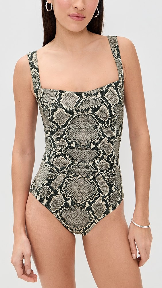 Lilith Square Neck Silent Underwire One Piece | Shopbop