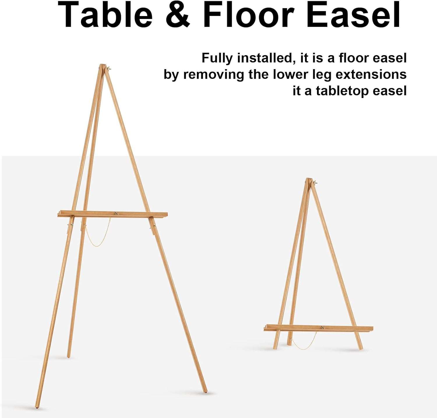 Falling in Art 65" A-Frame Tripod Easel Stand, Wooden Display Easel with Adjustable Canvas Holder... | Amazon (US)