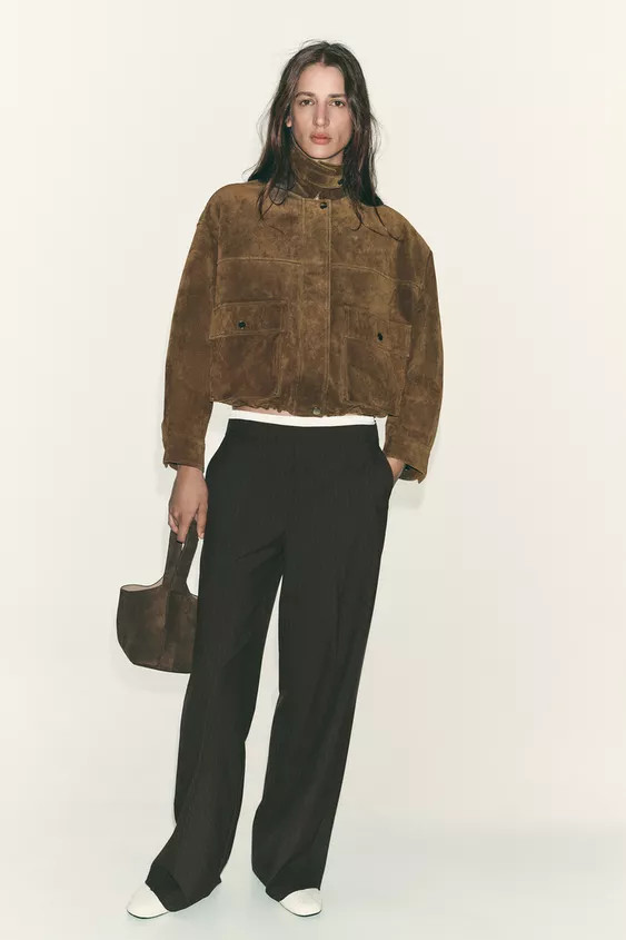 DOUBLE WAIST STRAIGHT LEG PANTS | Zara US