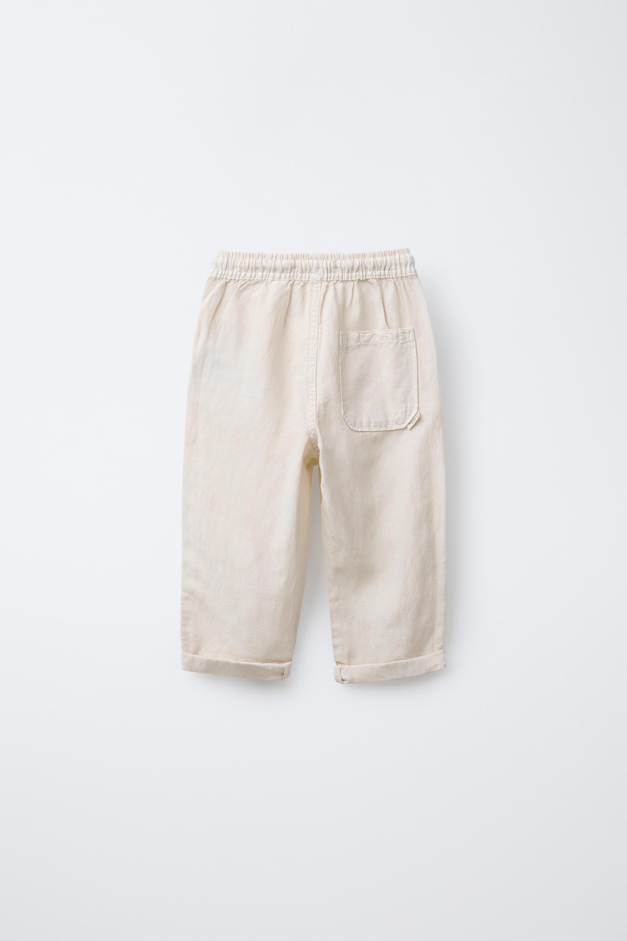 LINEN BLEND STRAIGHT PANTS | Zara US