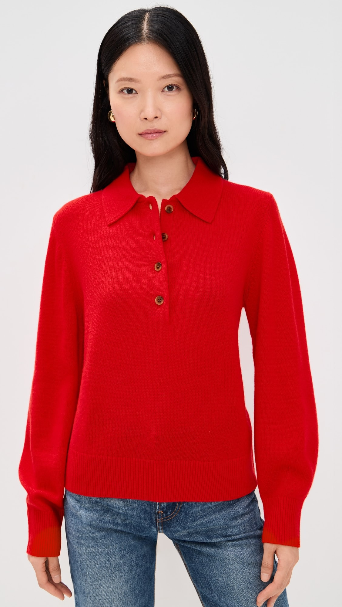 The Cashmere Polo In Cherry | Shopbop