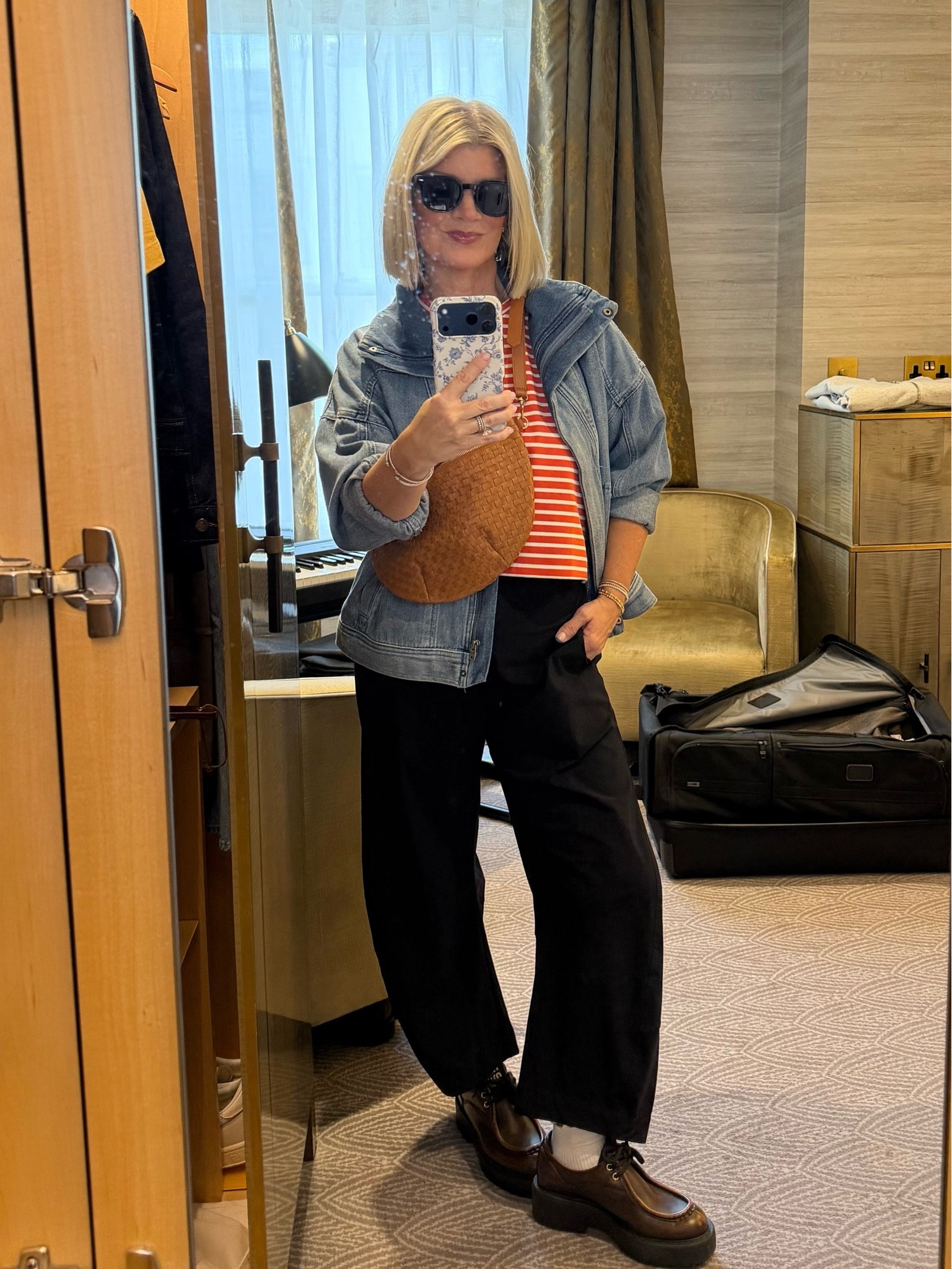 Another day in London. Another fun outfit!  This exact jacket is a couple of years old and is sold out, however, the boohoo dupe is amazing and currently 50% off!

#LTKTravel #LTKOver40 #LTKootd
