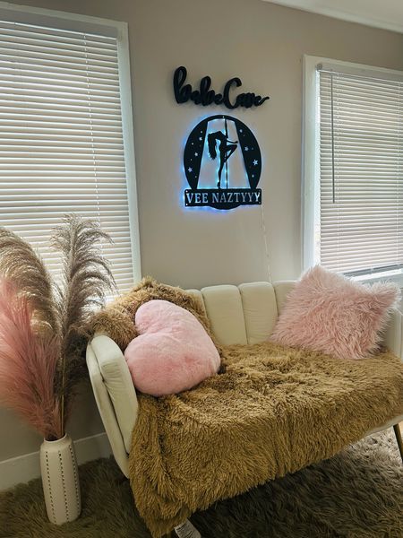 Loving my little pole fitness space in my office! 🤸🏻‍♀️ 

I got most of my furniture on Amazon & my decor on shein. It’s a girls babe cave dream 🫶🏼💕

#LTKSeasonal #LTKhome #LTKSpringSale
