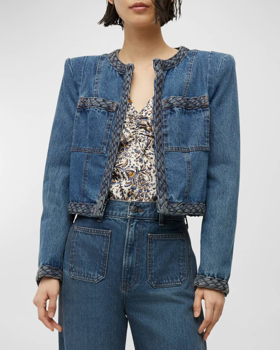 Veronica Beard Arrowe Tailored Denim Jacket | Neiman Marcus
