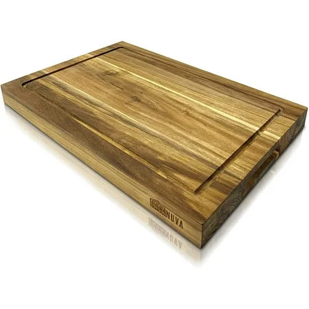 Extra Large Reversible Acacia Wood Cutting Board 18x12x1.5 Butcher Block With Juice Groove & Gift Bo | Walmart (US)