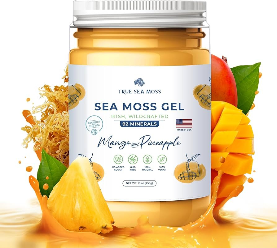 TrueSeaMoss Wildcrafted Irish Sea Moss Gel –7 Flavors- Nutritious Raw Seamoss Rich in Minerals,... | Amazon (US)