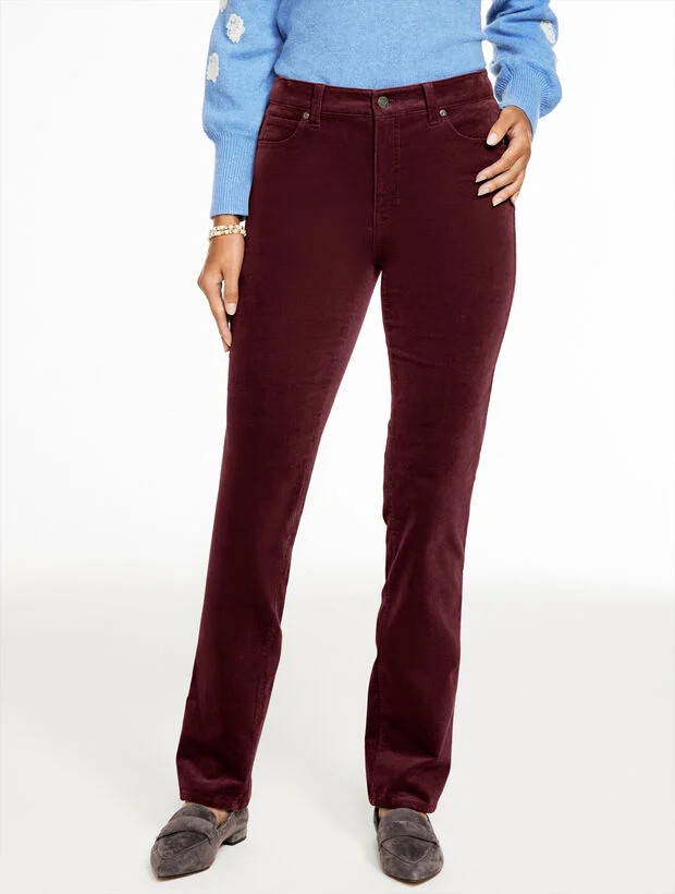 Straight Leg Stretch Corduroy Pants | Talbots