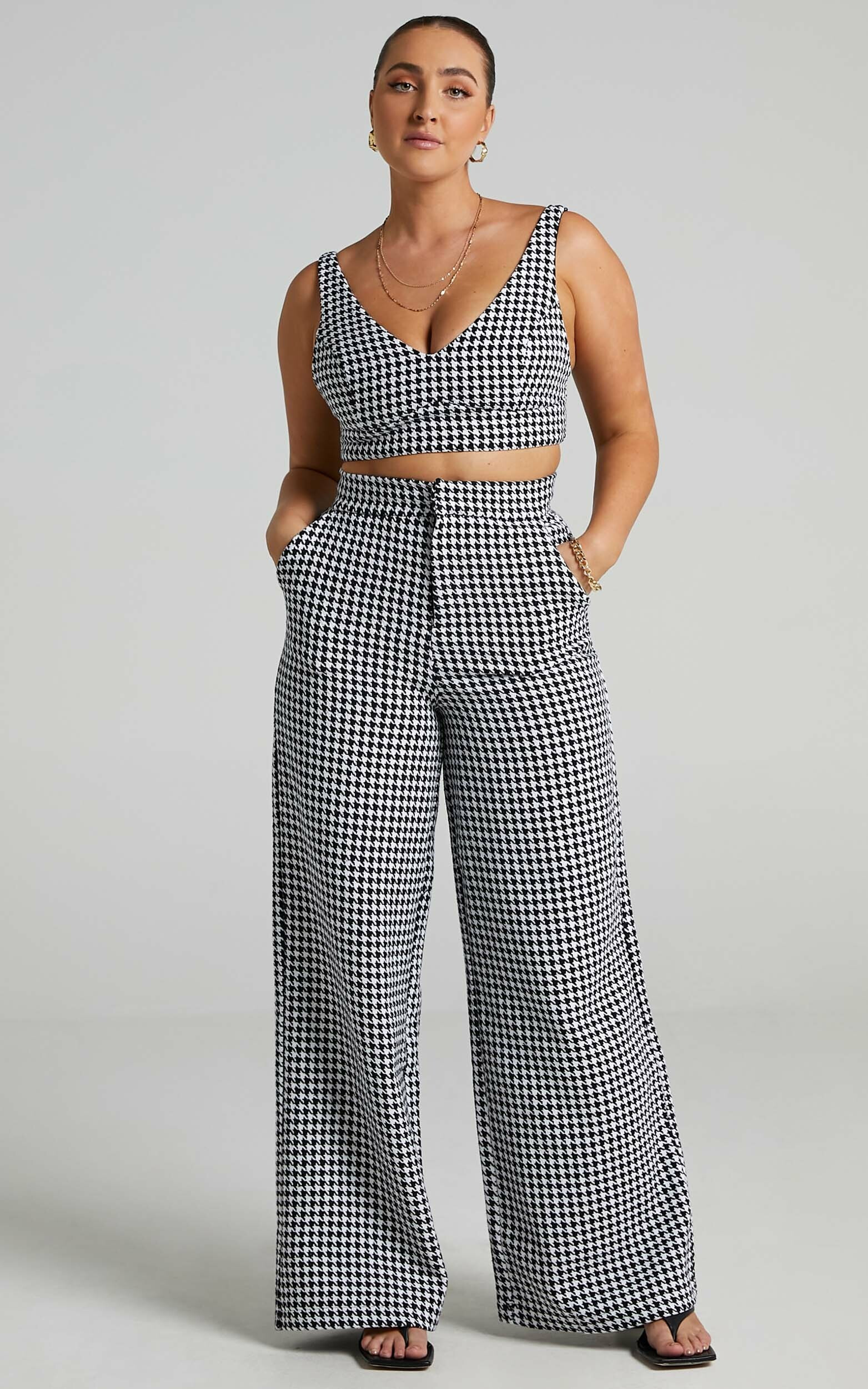 Adelaide Two Piece Set in Houndstooth | Showpo | Showpo - deactived