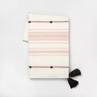 Stripe with Poms Throw Blanket - Hearth & Hand™ with Magnolia | Target
