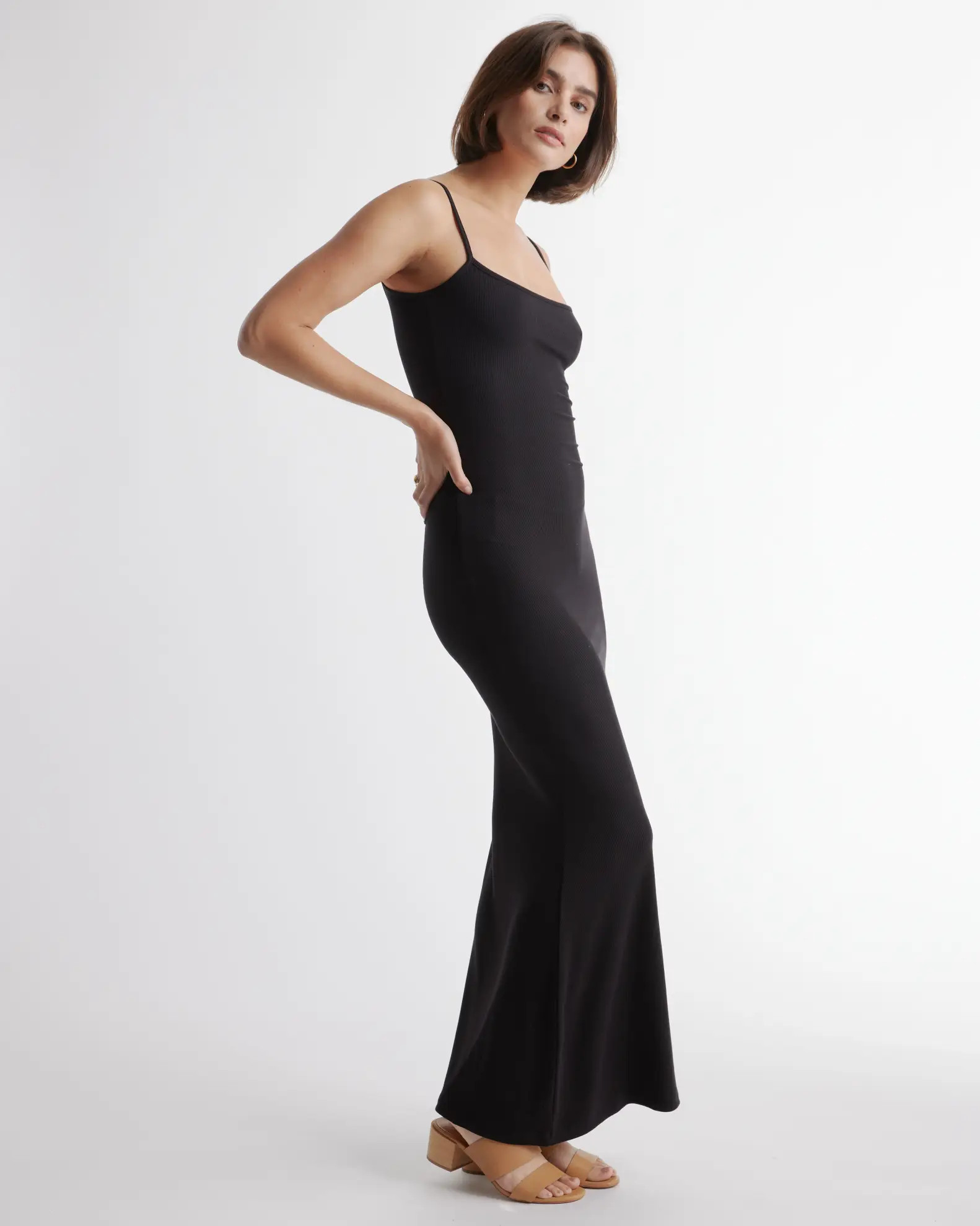 Tencel Rib Knit Maxi Slip Dress | Quince