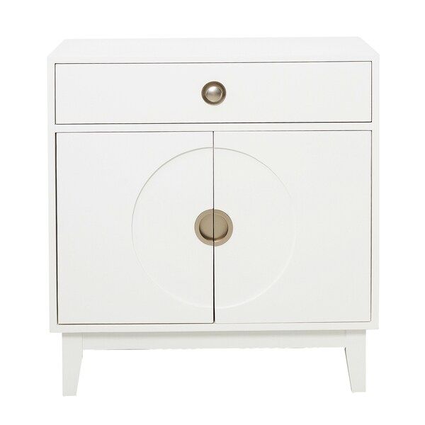 Mid Century Modern White Semi-Gloss Finish Accent Chest | Bed Bath & Beyond