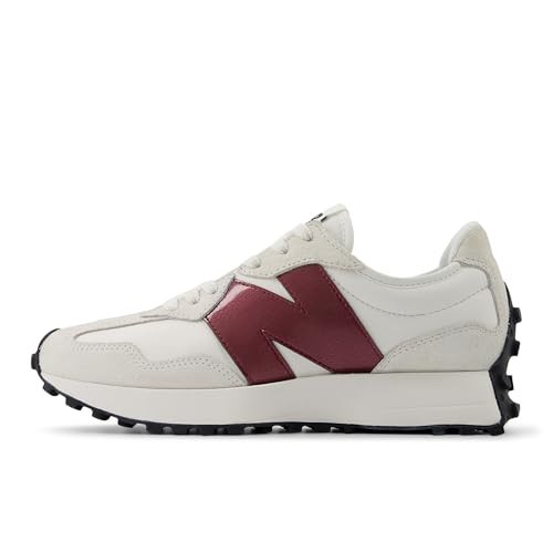 New Balance Women's 327 Sneaker, Sea Salt/Monarch Burgundy, 10.5 | Amazon (US)