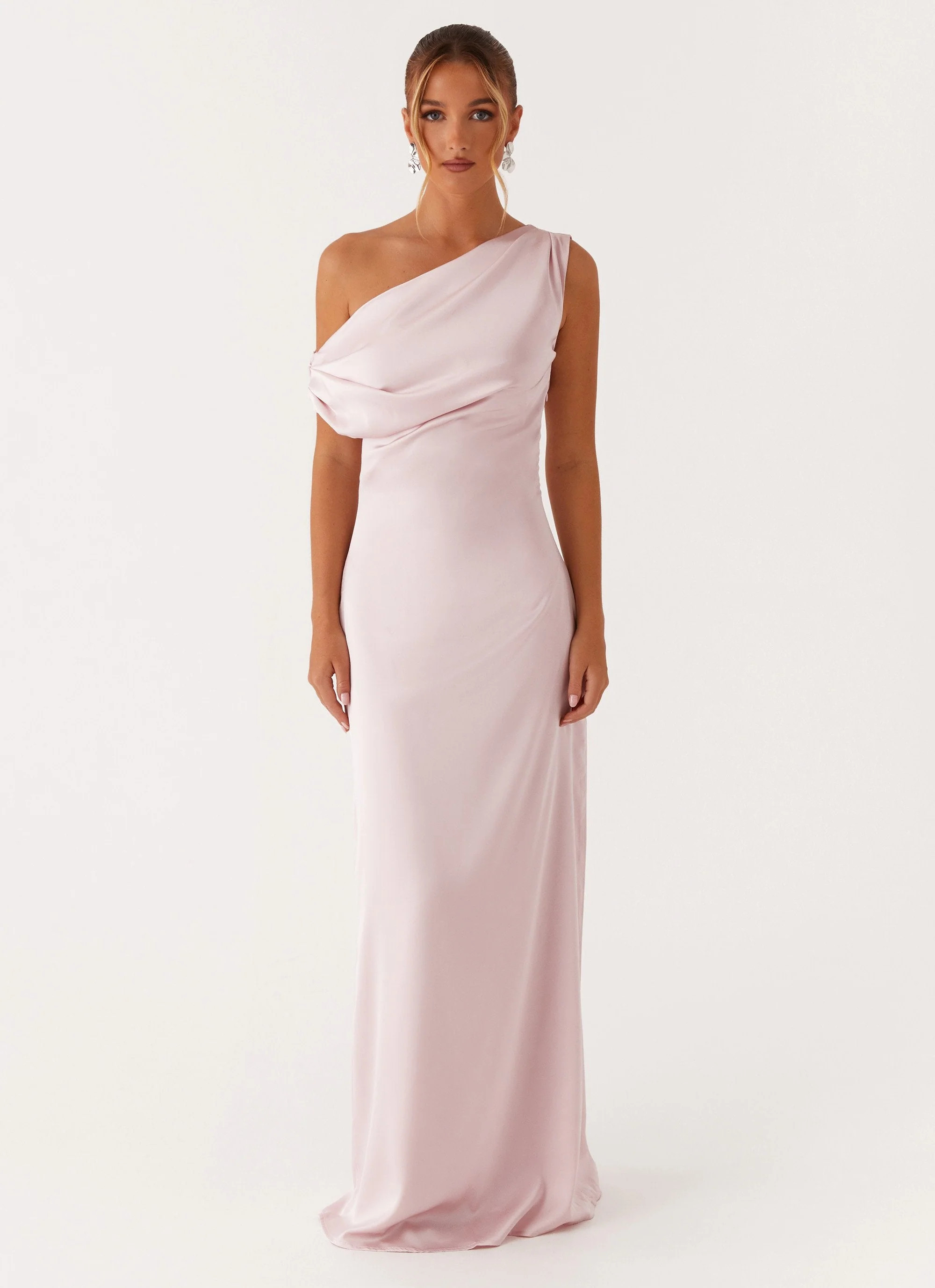 Heart Of Glass Satin Maxi Dress - Pink | Peppermayo (Global)