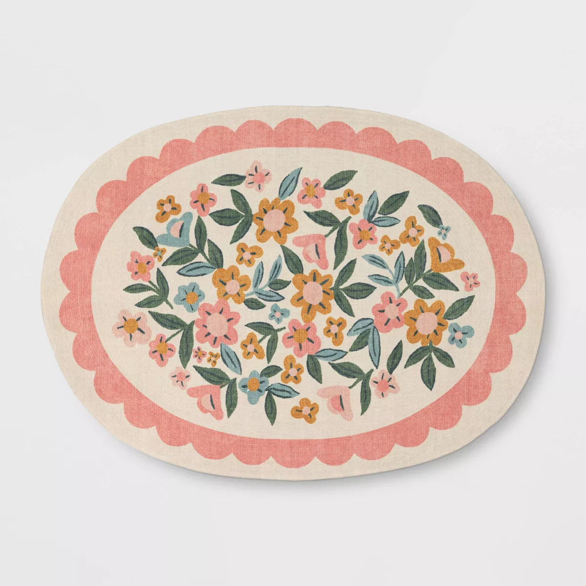 Ditzy Floral Oval Kids' Rug - Pillowfort™ | Target