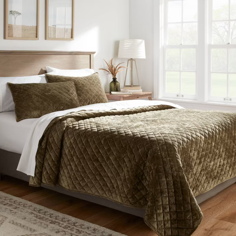 Velvet Diamond Stitch Quilt - Threshold™ | Target