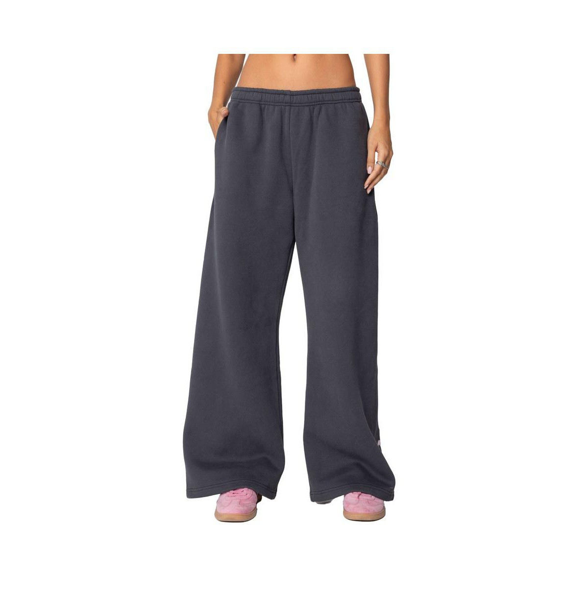 Edikted Womens Bonney Bow Detail Sweatpants - Dark-gray | Macy's