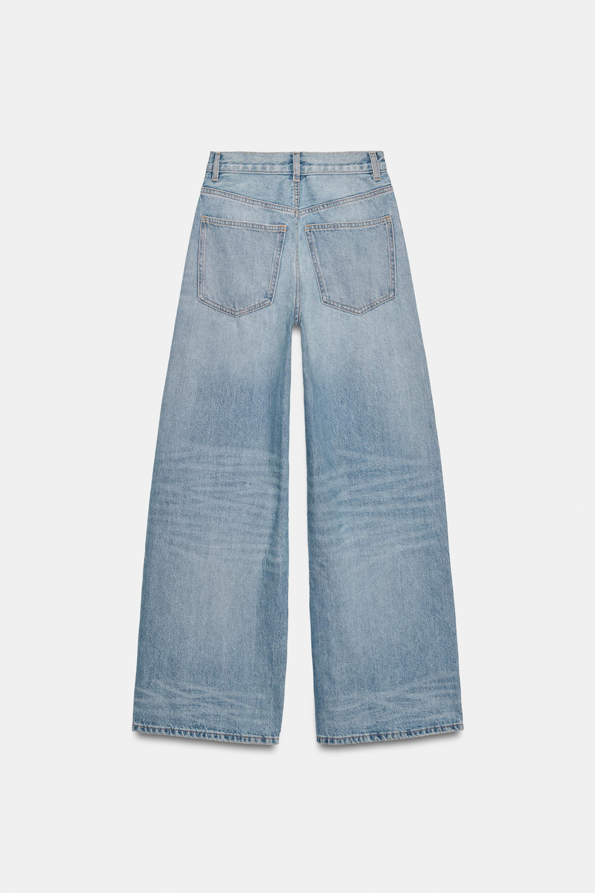 TRF EXTRA WIDE LEG HIGH-WAIST JEANS | Zara US