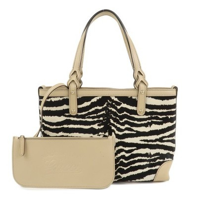 GUCCI Pony Hair Leather Shoulder Bag Hand Bag Beige Black 269878 Auth Used F/S | eBay US