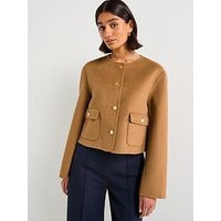 Tommy Hilfiger Wool Tailored Jacket - Brown | Very (UK)