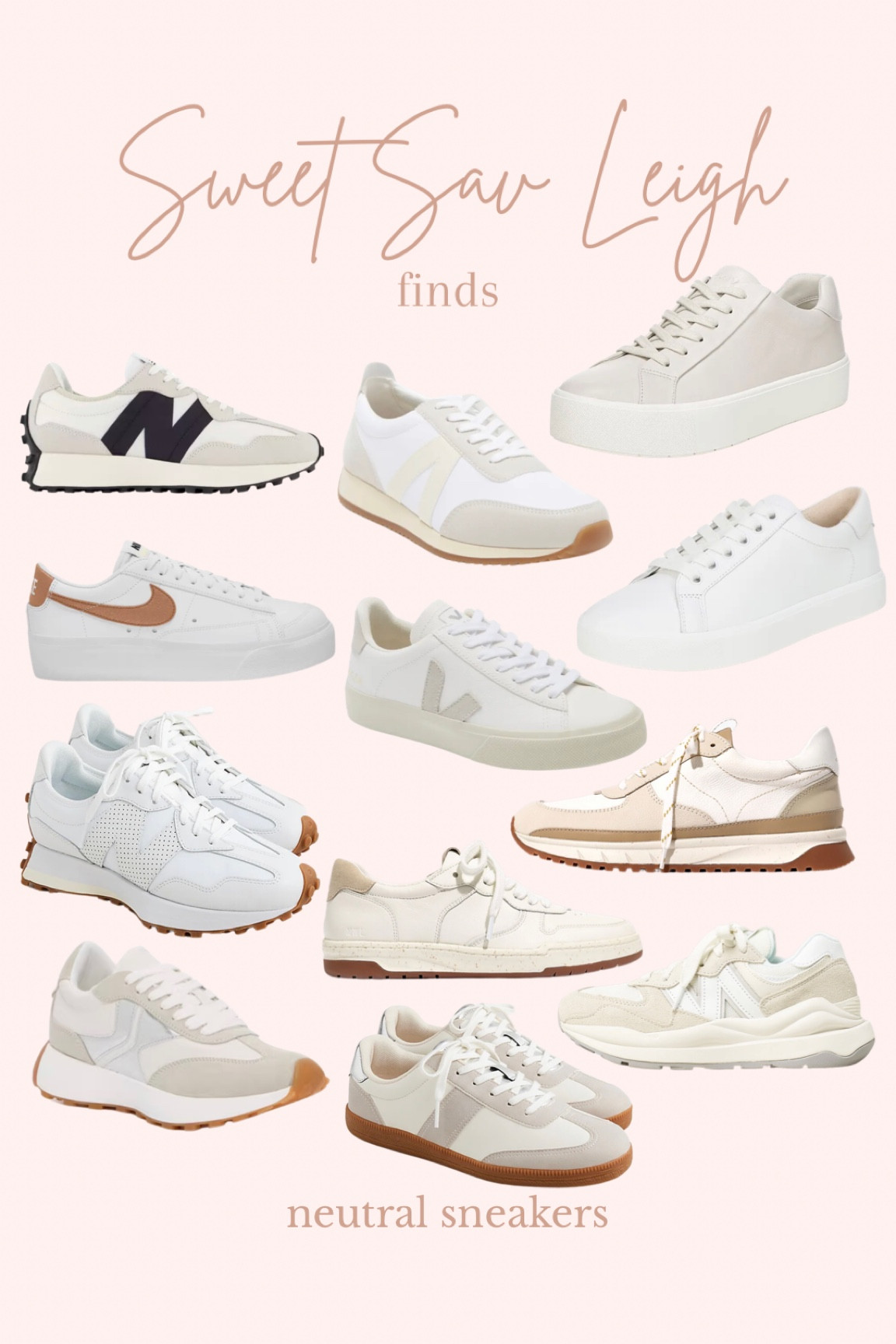 Neutral sneakers for fall | new balance, white sneakers, tan sneakers, Vejas, Nike sneakers 

#LTKSeasonal #LTKshoecrush #LTKFind