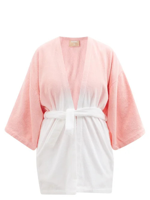 Terry - Belted Tie-dye Cotton-terry Robe - Womens - Pink | Matches (US)