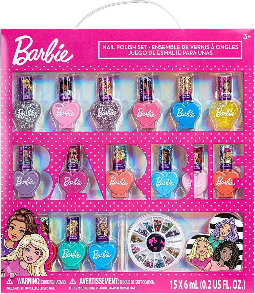 Barbie - Townley Girl Non-Toxic Peel-Off Quick Dry Nail Polish Activity Makeup Set for Girls, Age... | Amazon (CA)