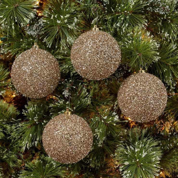 9ct Tinsel Ball Christmas Tree Ornament Set - Wondershop™ | Target