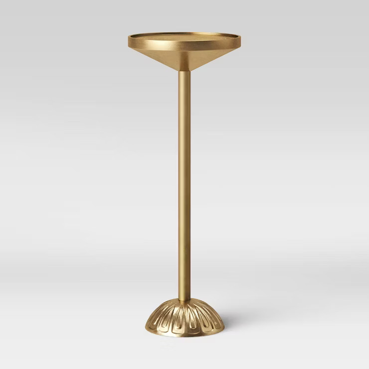 Catalana Round Figural Metal Drink Table Brass - Opalhouse™ | Target