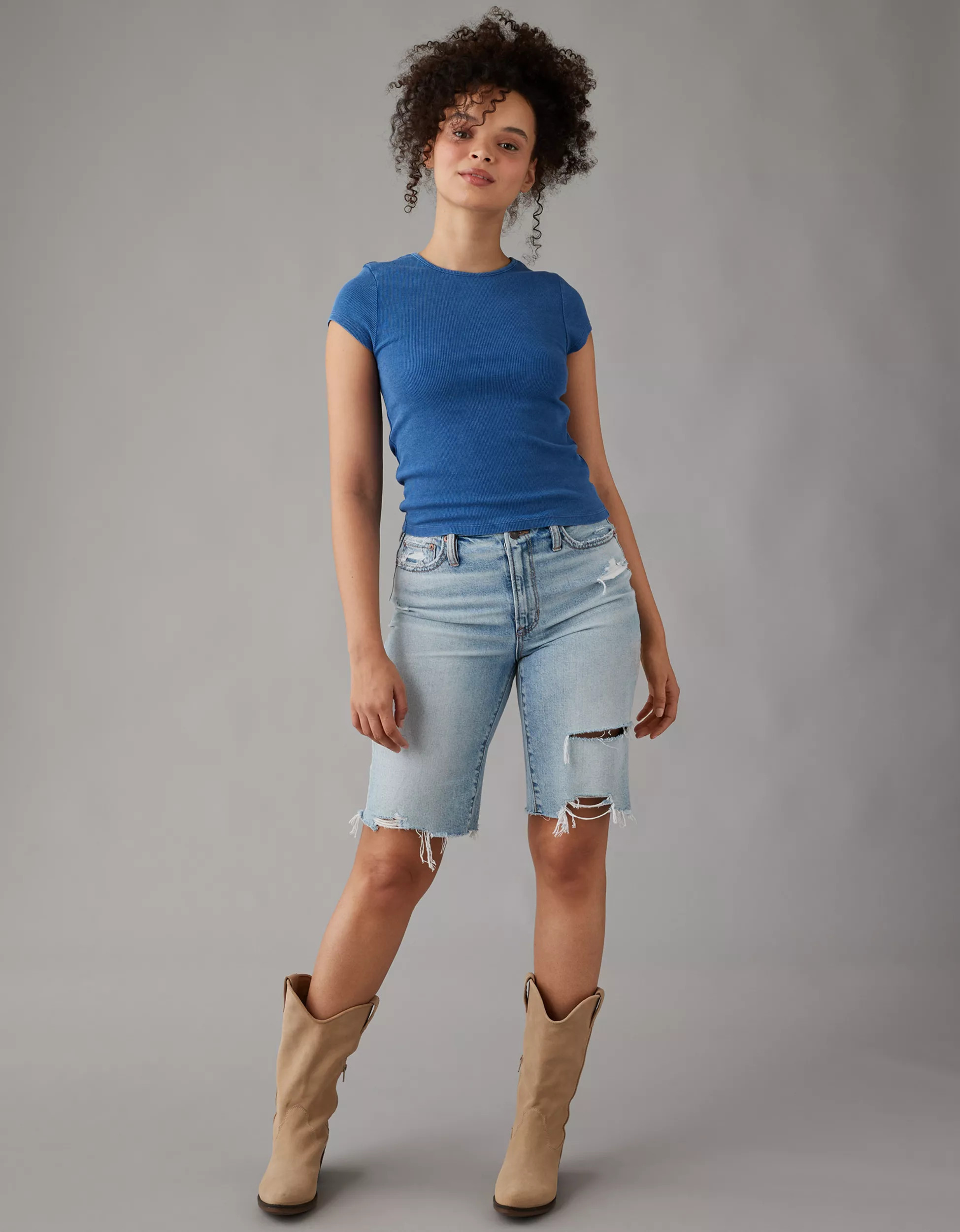 AE Hey Baby Ribbed T-Shirt | American Eagle Outfitters (US & CA)