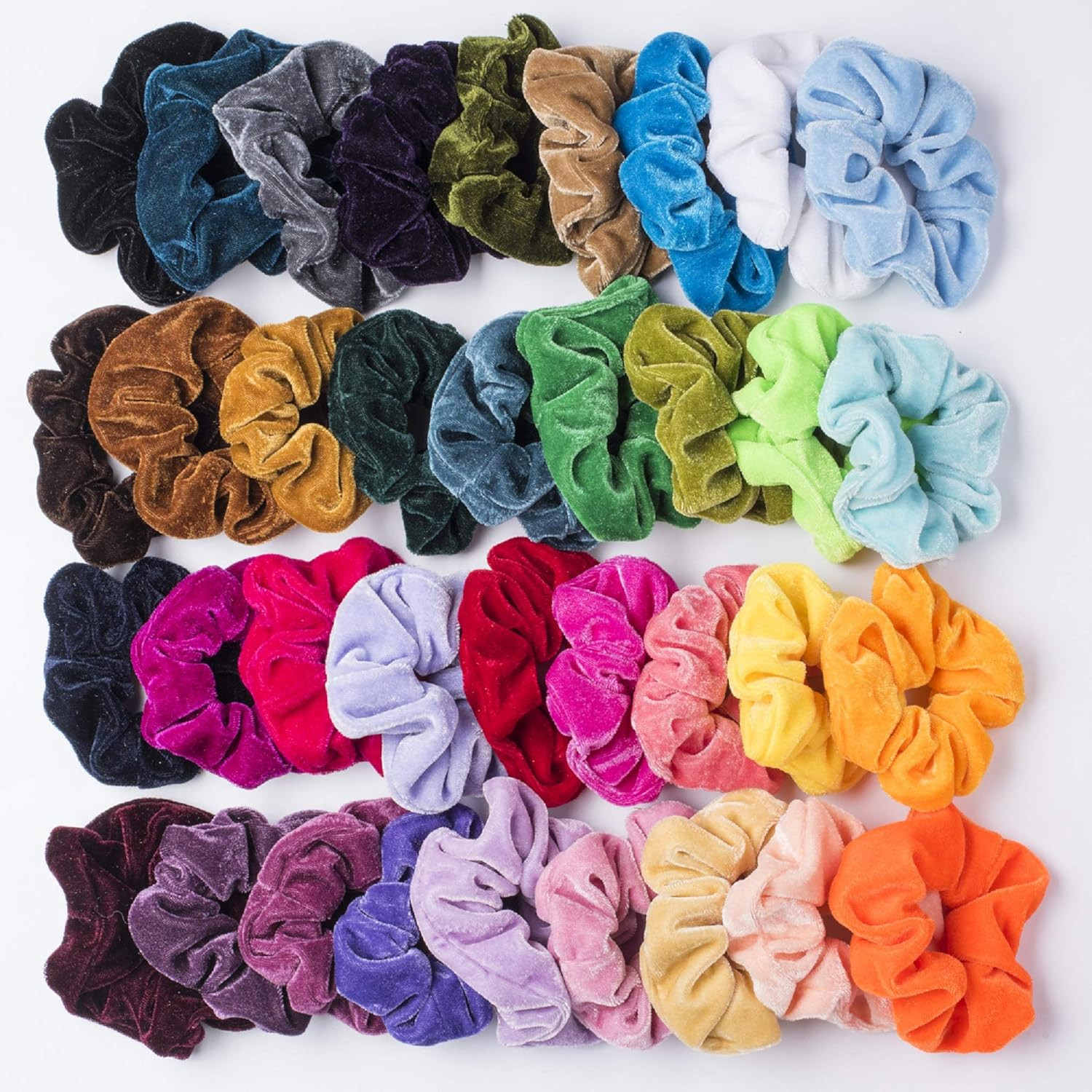 36 Pcs Premium Velvet Hair Scrunchies Hair Bands Scrunchy Hair Ties Ropes Ponytail holder for Wom... | Amazon (US)