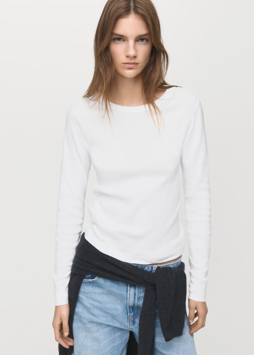 Long sleeve cotton t-shirt | MANGO (UK)