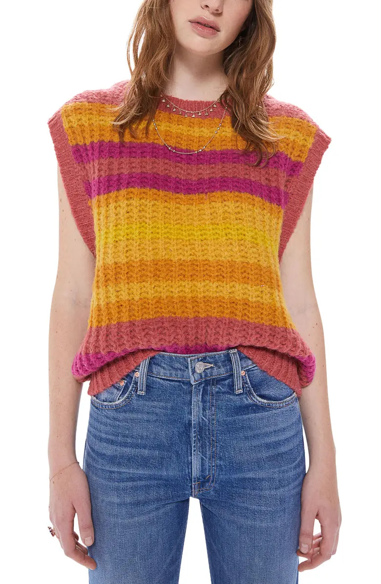 MOTHER The Boat Neck Stripe Alpaca Blend Sweater Vest | Nordstromrack | Nordstrom Rack