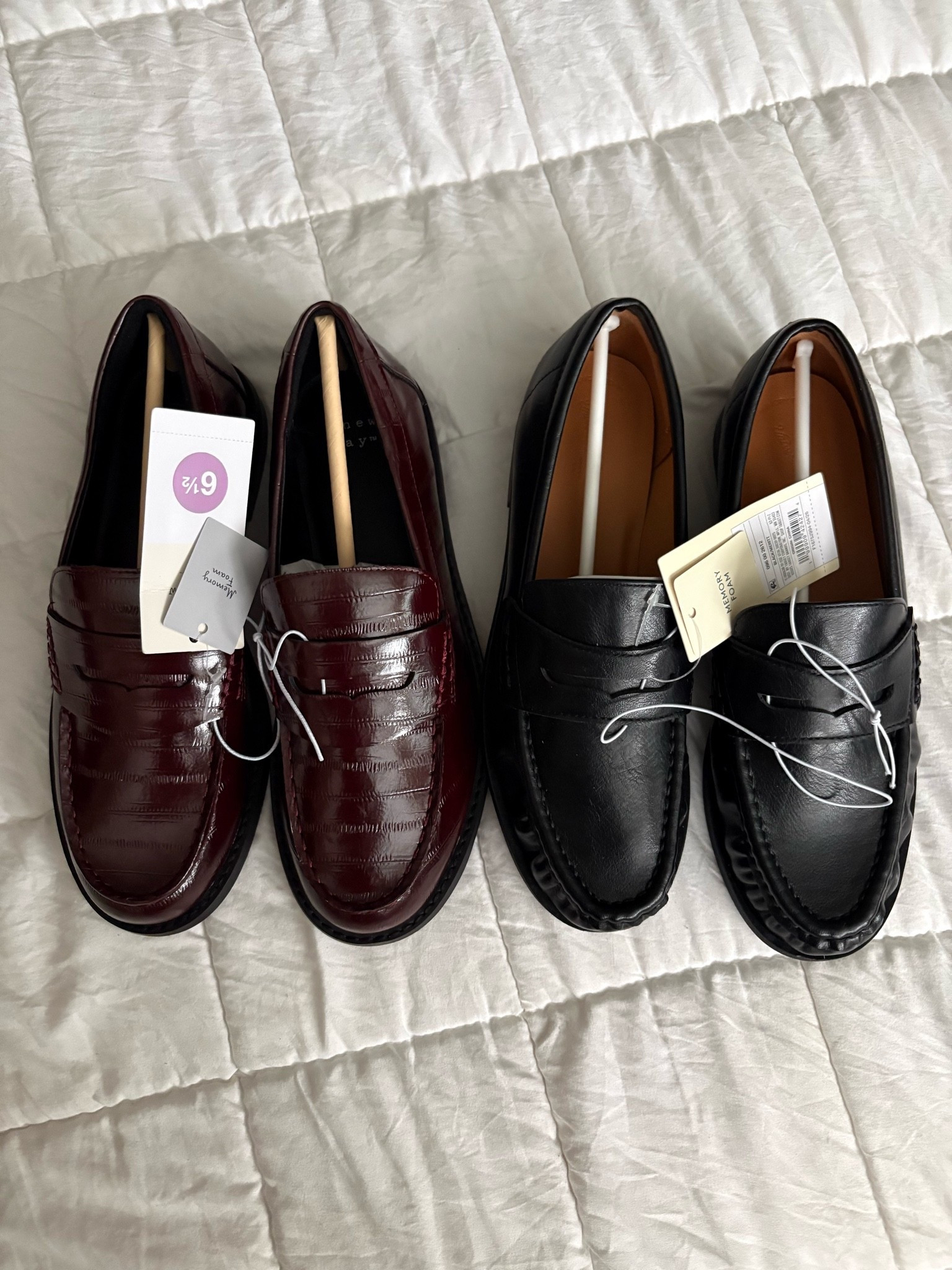 I couldn’t wait to share these because the loafers are BACK! 😂
The last time I owned a pair was probably the early ’90s, so apparently I’ve officially come full circle! I’m loving the classic loafer trend for teacher workwear and fall outfits, and these have memory foam—because cute AND comfortable is the goal. 🙌🏼

I grabbed both the black + burgundy for just $65 total, and I already know I’m going to wear them with everything—jeans, trousers, dresses and more!

I’ll be sharing styled videos soon so you can see how I’m wearing both colors!
#teacherstyle #teacheroutfits #teacherworkwear #falloutfits #loafers

#LTKWorkwear #LTKSeasonal #LTKootd