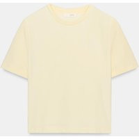 Zara - Short Sleeve Cropped Top - Light Yellow - L - Woman | Zara US