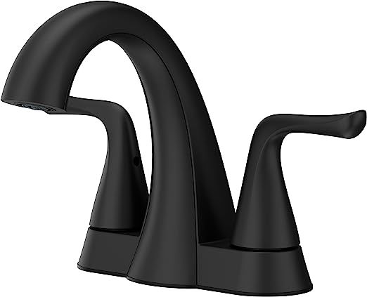 Pfister Willa Bathroom Sink Faucet, 4-Inch Centerset, 2-Handle, 3-Hole, Spot Defense Matte Black ... | Amazon (US)