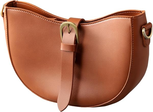 Vintage Vegan Leather Shoulder Crescent Bag Women Retro Lunar Purse Hobo Satchel Under Arm Purse ... | Amazon (US)