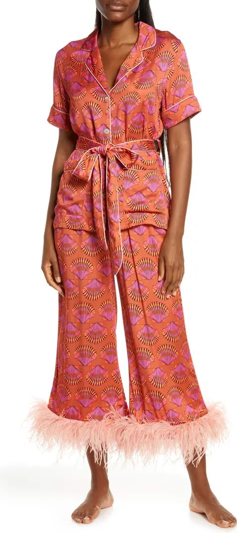 Feather Sateen Leisure Suit Pajamas | Nordstrom