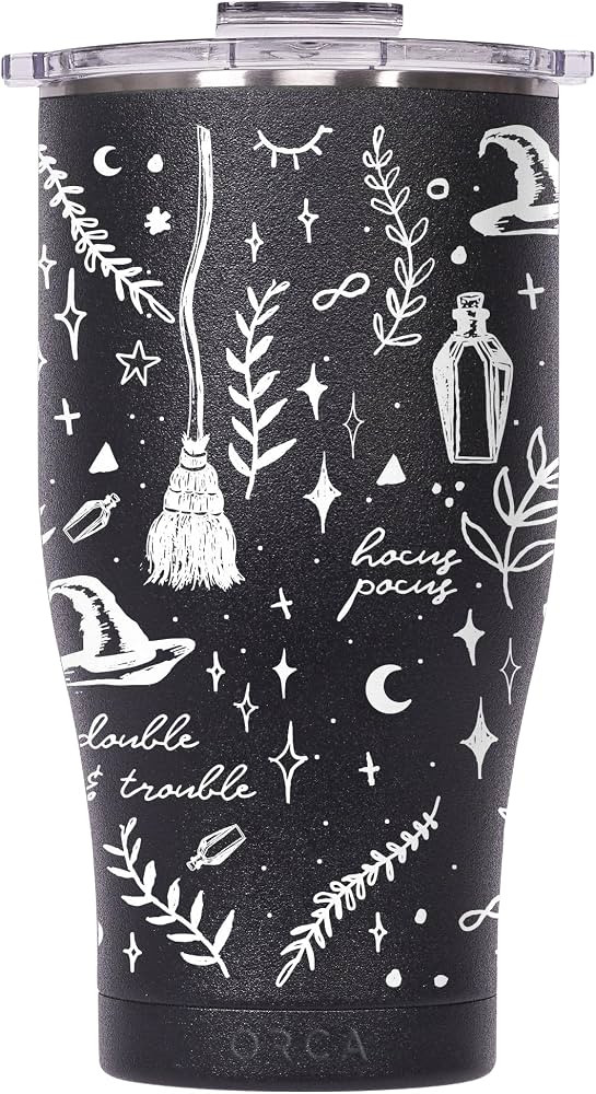 ORCA 27 oz. Hocus Pocus Witch Design Halloween Insulated Tumbler with Lid for Hot and Cold Drinks... | Amazon (US)