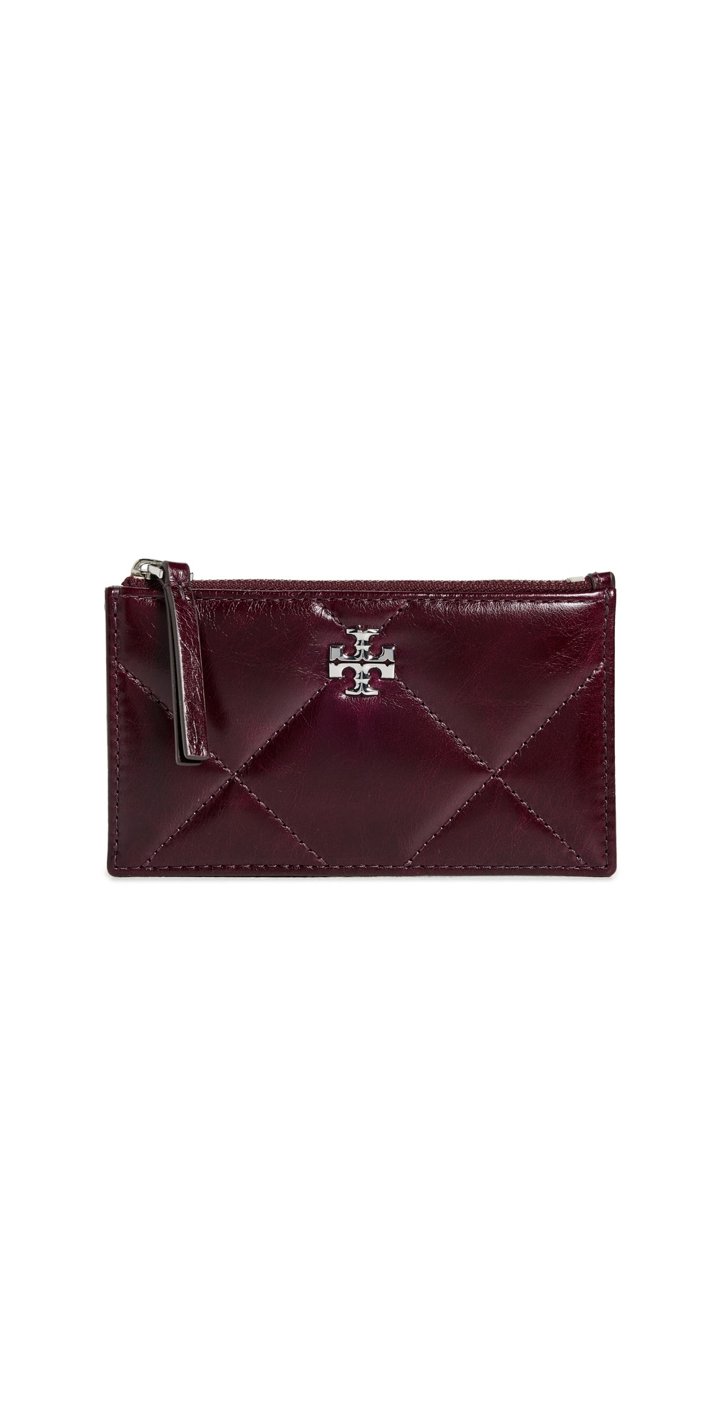 Tory Burch Kira Diamond Quilt Distressed Small Zip Bag Dark Carmine One Size | Shopbop