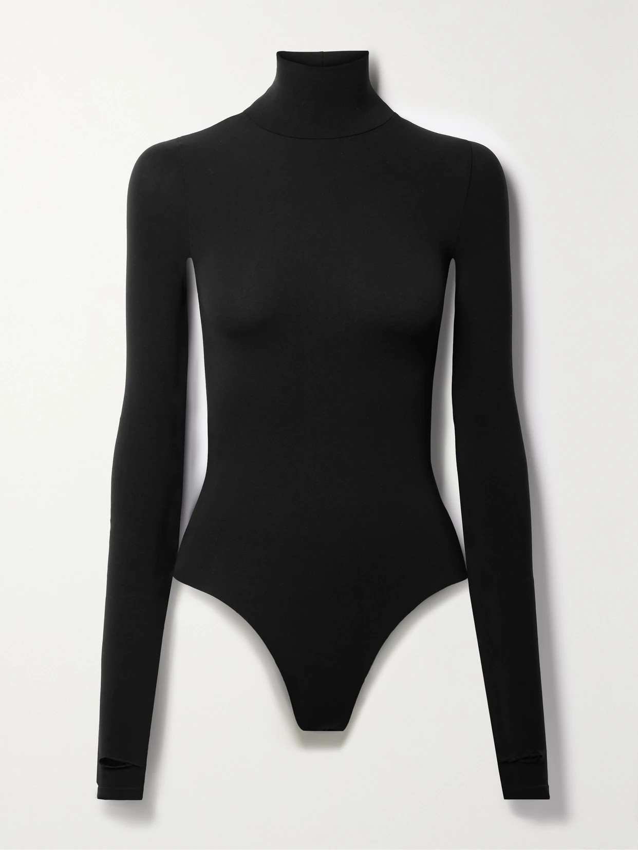Commando - Stretch-jersey Turtleneck Bodysuit - Black | NET-A-PORTER (US)